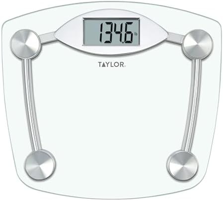 Clear glass chrome base digital scale