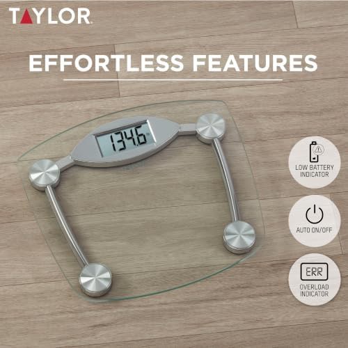 Clear glass chrome base digital scale — photo 4