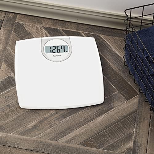 White digital bathroom scale 330 lb capacity — photo 3