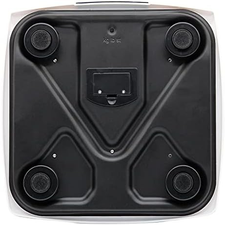 White digital bathroom scale 330 lb capacity — photo 4