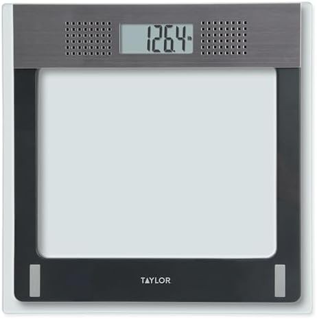 Gray talking digital scale for seniors