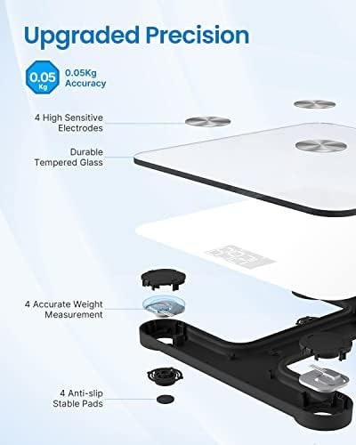 White bluetooth smart scale for body fat — photo 5
