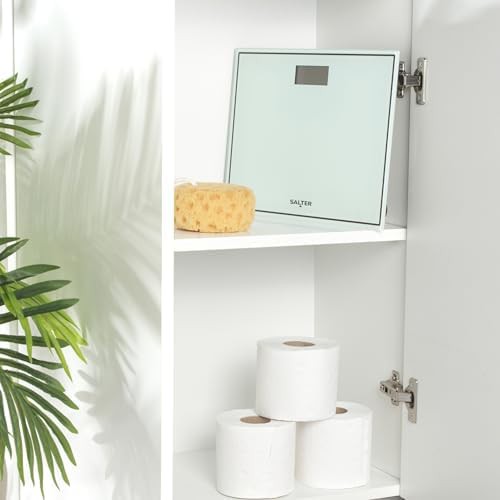 Compact white toughened glass digital scale — photo 4