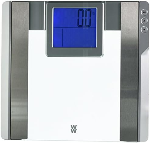 Body analysis glass scale with blue backlight