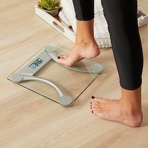 Silver metallic accent clear glass scale — photo 4