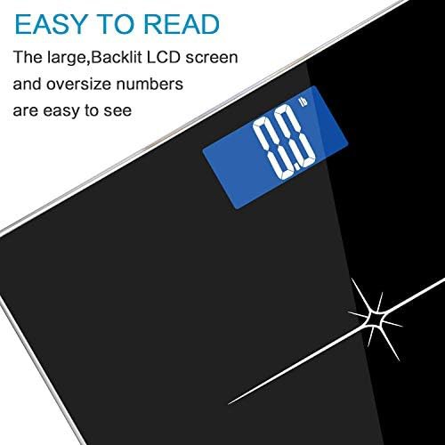 Black tempered glass scale with extra wide platform — photo 3