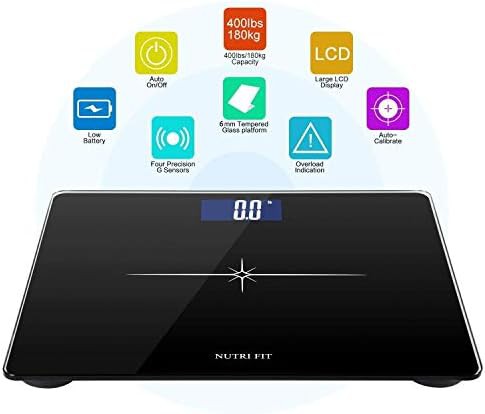Black tempered glass scale with extra wide platform — photo 4