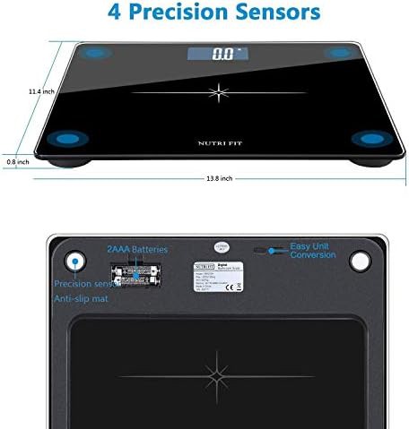 Black tempered glass scale with extra wide platform — photo 5