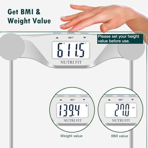 Silver digital scale with BMI calculation — photo 4
