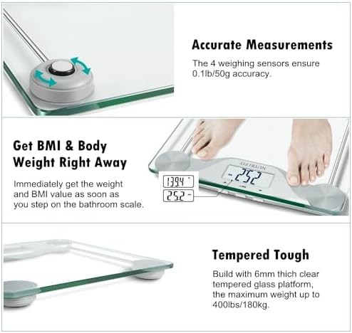 Silver digital scale with BMI calculation — photo 5