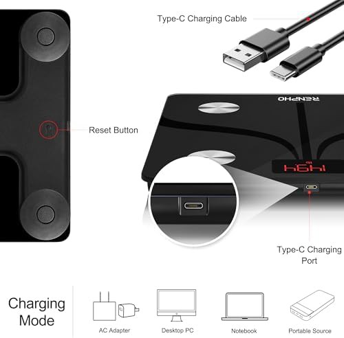 Rechargeable smart scale with USB-C port — photo 3