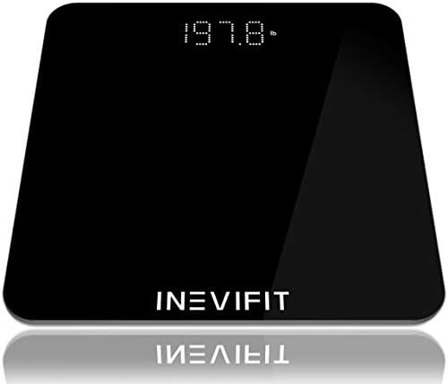 Digital fitness scale with tempered glass