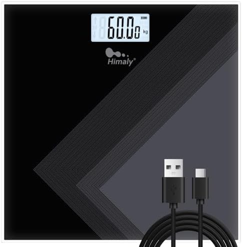 Type C rechargeable digital bathroom scale