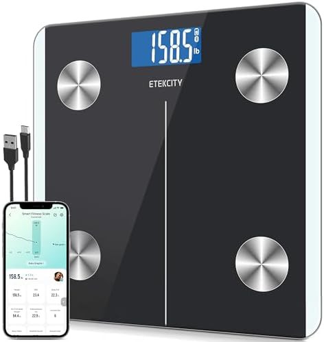 Etekcity rechargeable bluetooth scale 400 lb