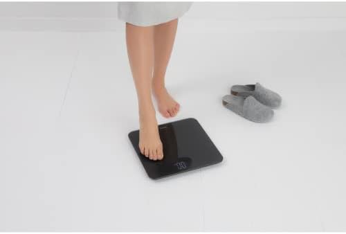 Dark gray digital scale with backlit display — photo 3