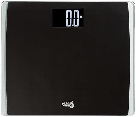 Black extra wide tempered glass scale 550 lb