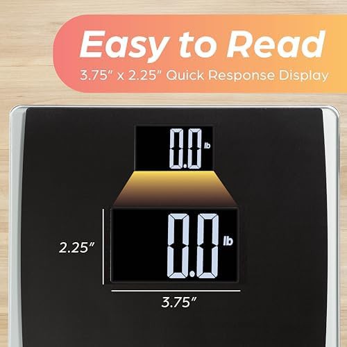 Black extra wide tempered glass scale 550 lb — photo 4