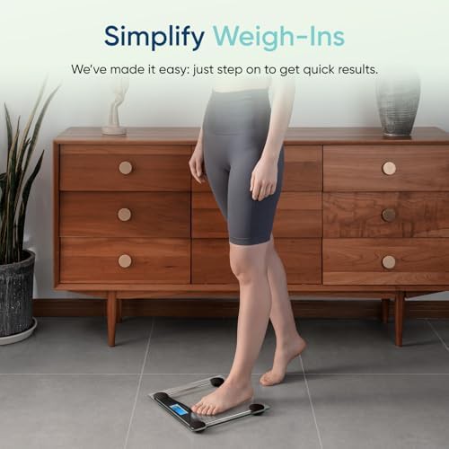 Black digital tempered glass body weight scale — photo 3