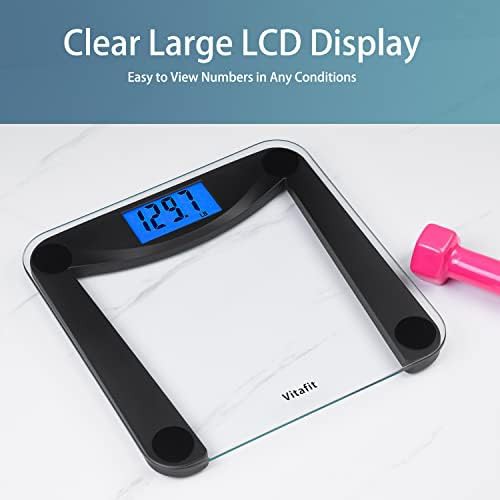 Black digital scale with blue backlight — photo 3