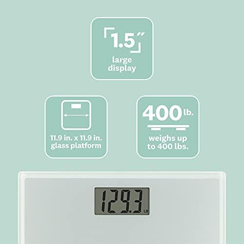 Clear glass digital scale with large display — photo 3