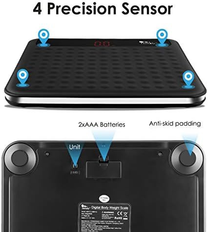 Black digital scale with non slip platform — photo 5
