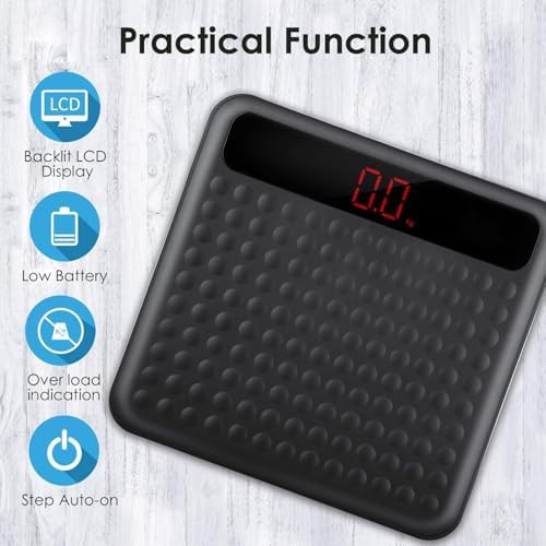 Digital bathroom scale with non slip silicone platform — photo 3
