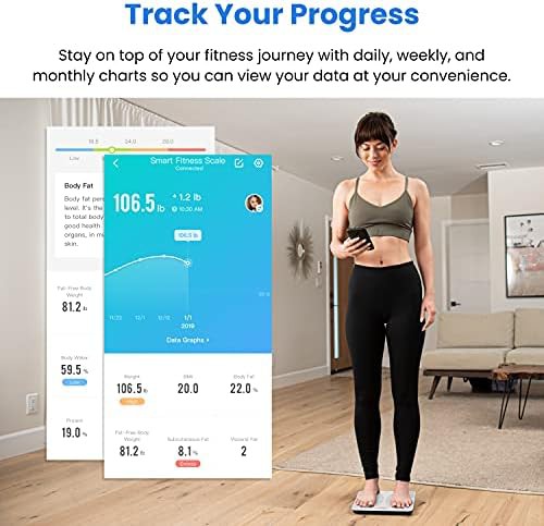 White smart scale for body fat and weight — photo 3