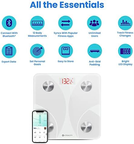 White smart scale for body fat and weight — photo 5