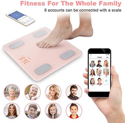 Himaly pink bluetooth smart bmi scale — photo 5