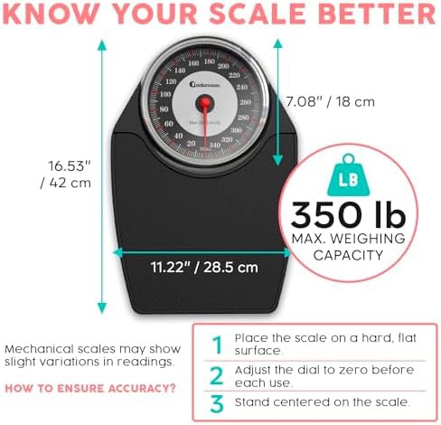 High precision black analog 350lb scale — photo 3