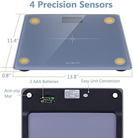 Grey tempered glass scale with ultra wide base — photo 5