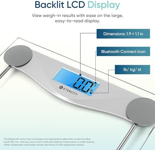 Bluetooth bathroom scale with 400 pound capacity — photo 4