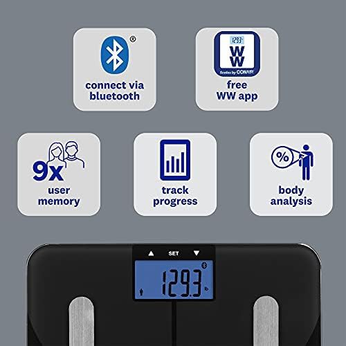 Smart bluetooth scale for body composition in black — photo 4