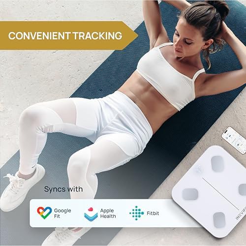White Bluetooth body composition analyzer scale — photo 3