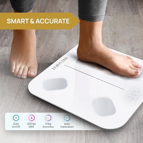White Bluetooth body composition analyzer scale — photo 5