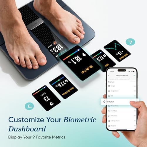 Smart Wi-Fi body weight and fat scale in black — photo 5