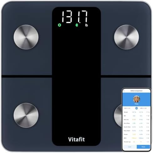Black smart digital weight scale