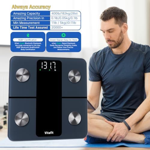 Black smart digital weight scale — photo 3