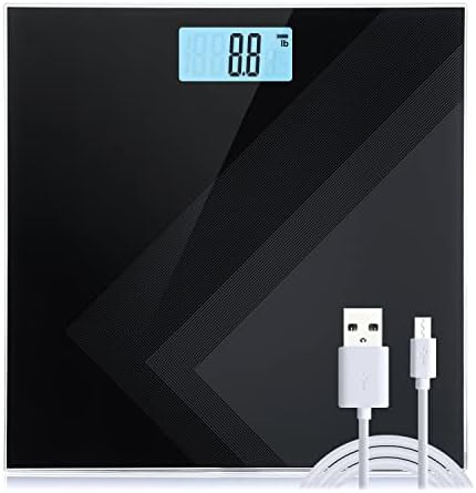Rechargeable digital weight scale with USB charging