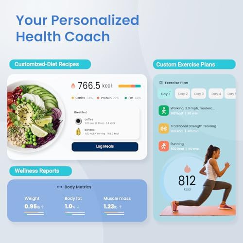 White Bluetooth smart scale for BMI and fat — photo 5