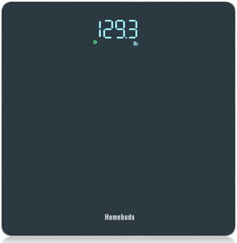 Blue tempered glass digital bathroom scale