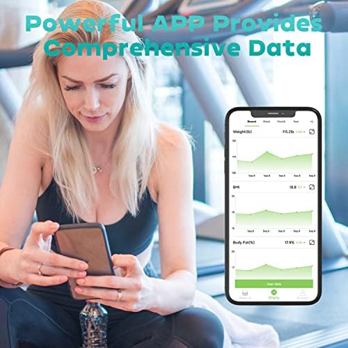White rechargeable smart scale with heart rate — photo 5