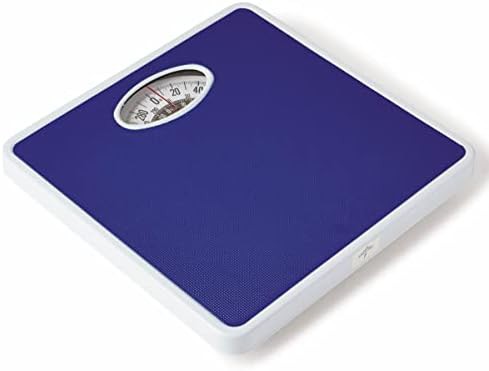 Blue mechanical analog bathroom scale — photo 3