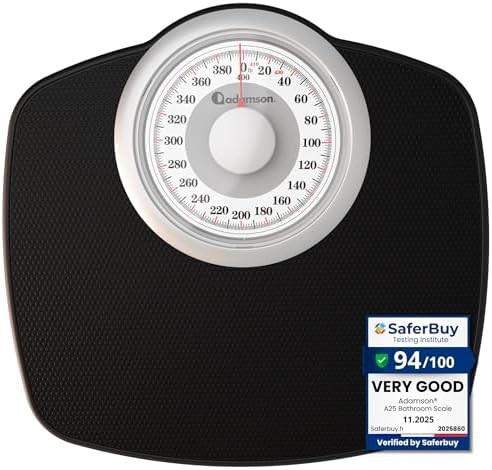 White analog scale with 400 lb dial