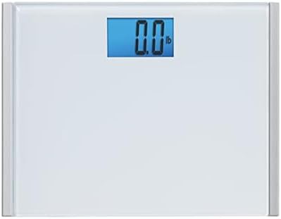 White wide body backlit digital scale