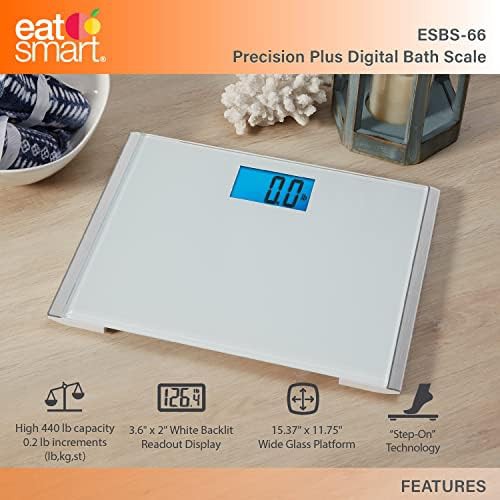 White wide body backlit digital scale — photo 3