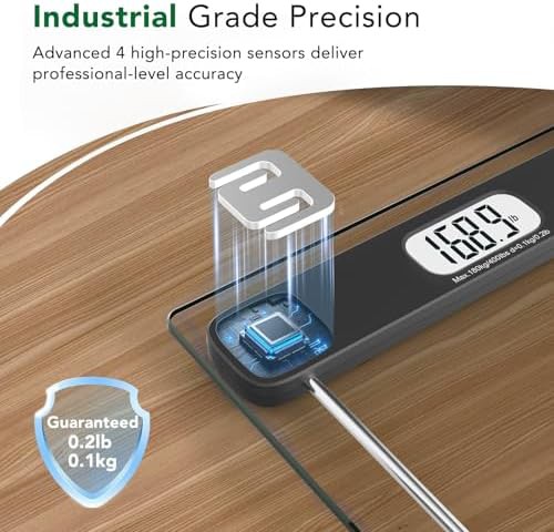 Tempered glass fitness scale with measuring tape — photo 4
