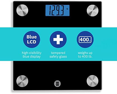 Black tempered glass scale with backlit display — photo 4