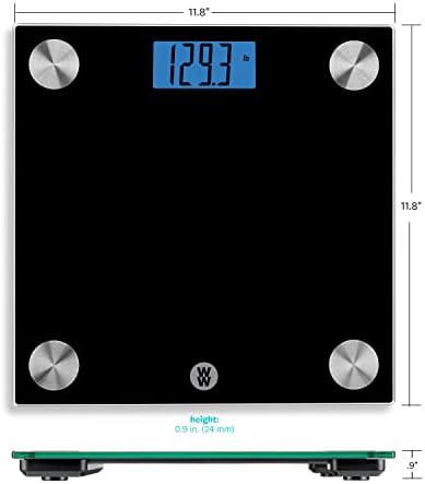 Black tempered glass scale with backlit display — photo 5
