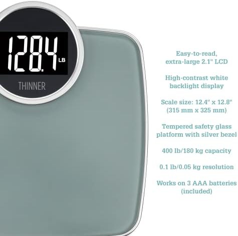 Thinner silver digital scale with backlight — photo 4